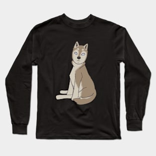 Brown Husky Long Sleeve T-Shirt